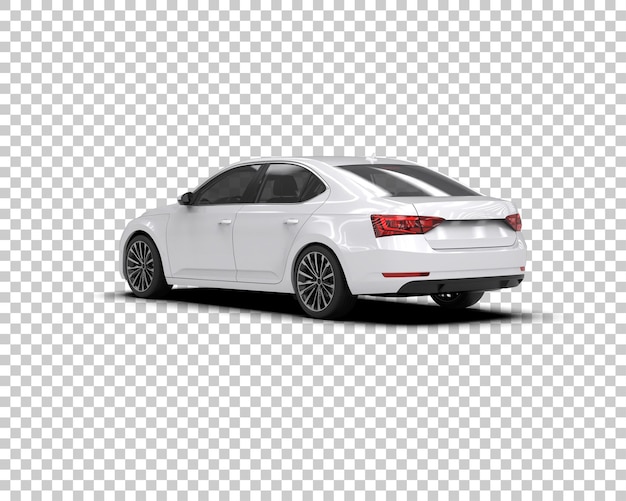 Ilustración de renderización 3D de automóviles modernos aislados en el fondo