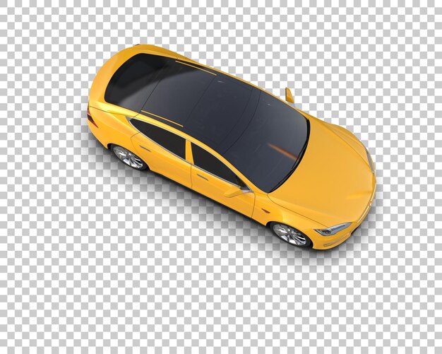 Ilustración de renderización 3D de automóviles modernos aislados en el fondo