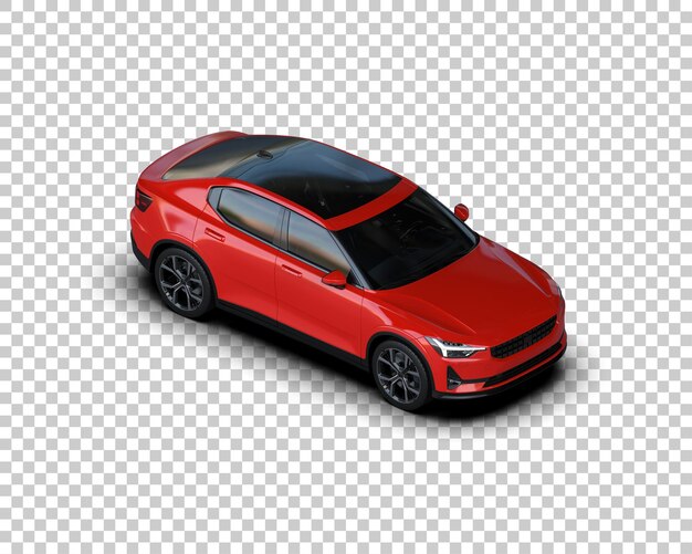Ilustración de renderización 3D de automóviles modernos aislados en el fondo