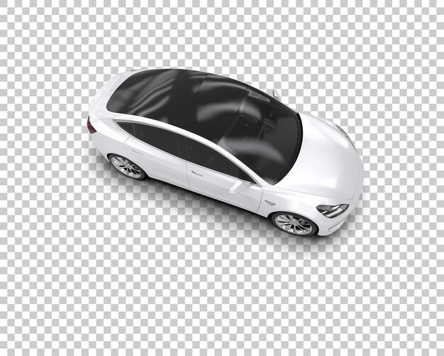 Ilustración de renderización 3D de automóviles modernos aislados en el fondo