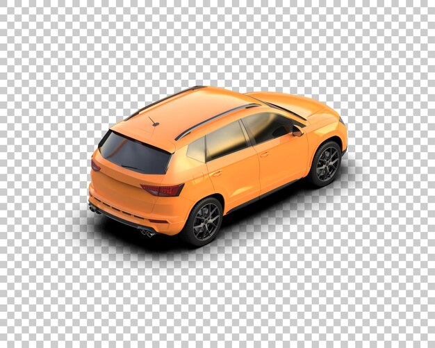 Ilustración de renderización 3D de automóviles modernos aislados en el fondo