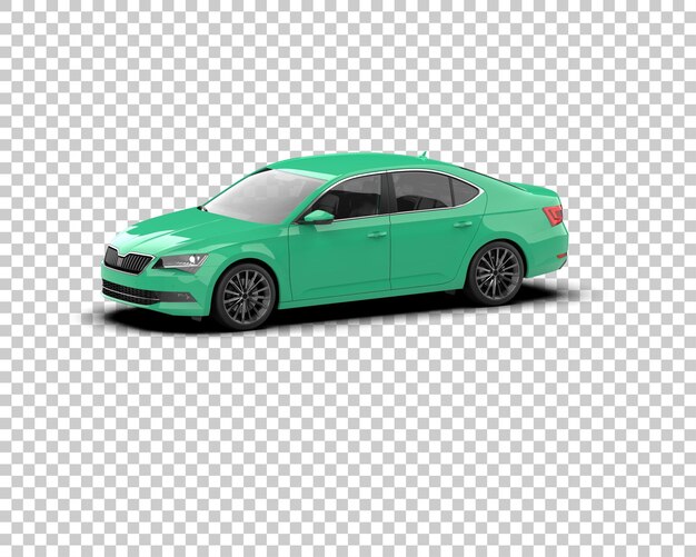 Ilustración de renderización 3D de automóviles modernos aislados en el fondo