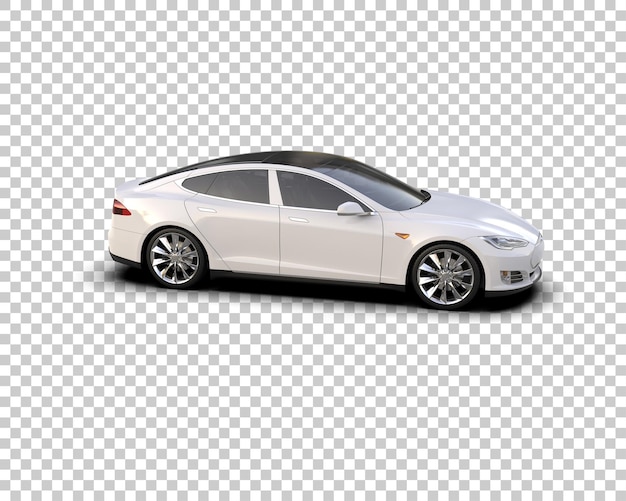 Ilustración de renderización 3D de automóviles modernos aislados en el fondo