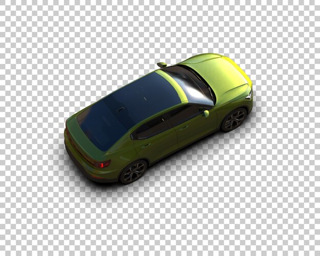 Ilustración de renderización 3D de automóviles modernos aislados en el fondo