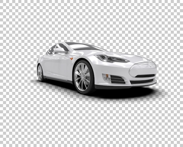 Ilustración de renderización 3D de automóviles modernos aislados en el fondo
