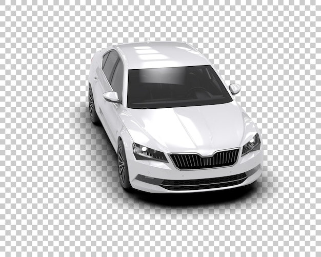 Ilustración de renderización 3D de automóviles modernos aislados en el fondo