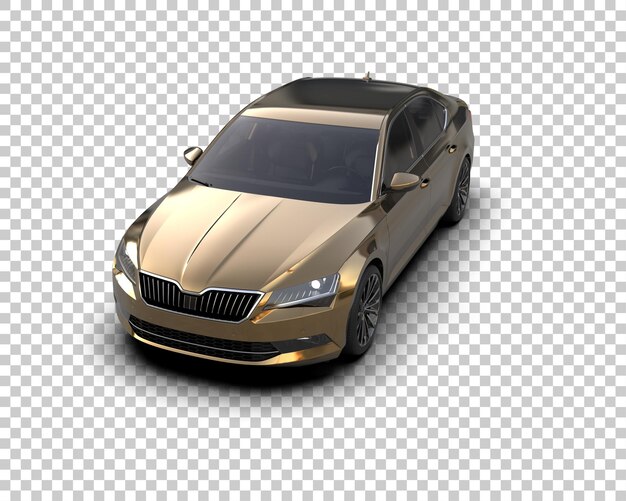 Ilustración de renderización 3D de automóviles modernos aislados en el fondo