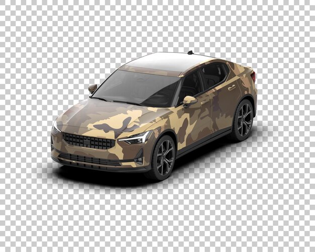Ilustración de renderización 3D de automóviles modernos aislados en el fondo