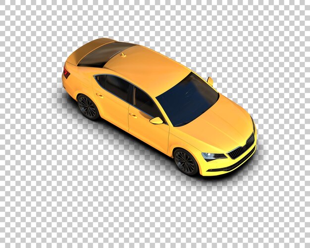 Ilustración de renderización 3D de automóviles modernos aislados en el fondo