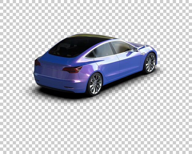 Ilustración de renderización 3D de automóviles modernos aislados en el fondo