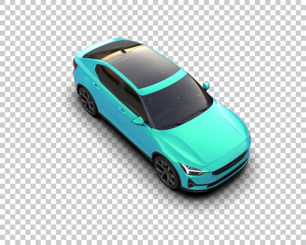 Ilustración de renderización 3D de automóviles modernos aislados en el fondo