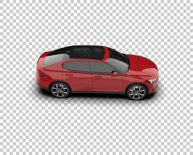 Ilustración de renderización 3D de automóviles modernos aislados en el fondo
