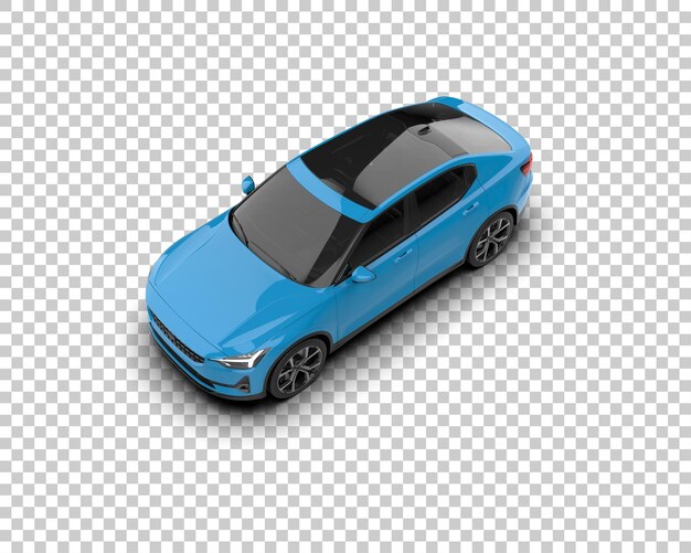 Ilustración de renderización 3D de automóviles modernos aislados en el fondo