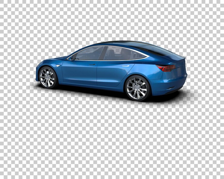 PSD ilustración de renderización 3d de automóviles modernos aislados en el fondo
