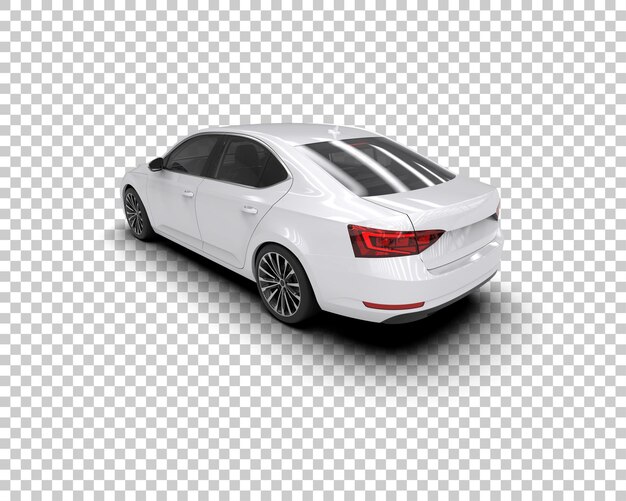 Ilustración de renderización 3D de automóviles modernos aislados en el fondo