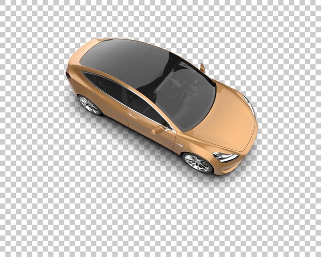 Ilustración de renderización 3D de automóviles modernos aislados en el fondo