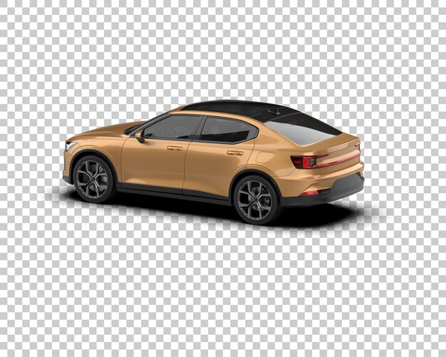 Ilustración de renderización 3D de automóviles modernos aislados en el fondo