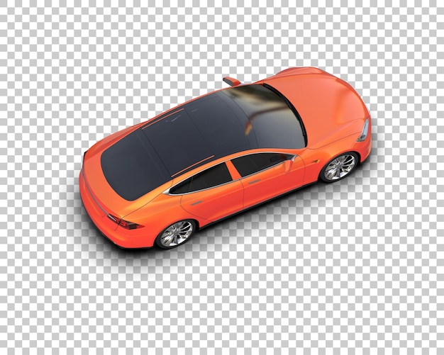 Ilustración de renderización 3D de automóviles modernos aislados en el fondo