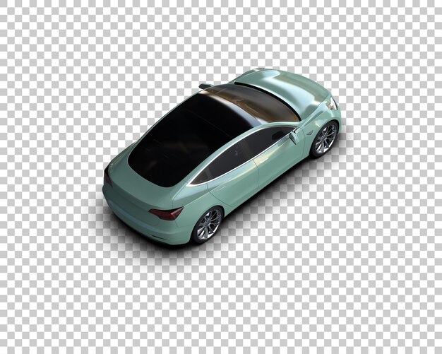 Ilustración de renderización 3D de automóviles modernos aislados en el fondo