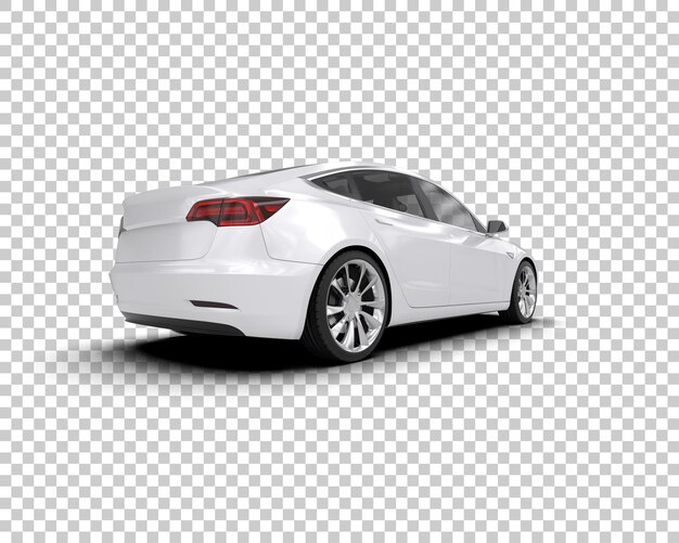 Ilustración de renderización 3D de automóviles modernos aislados en el fondo