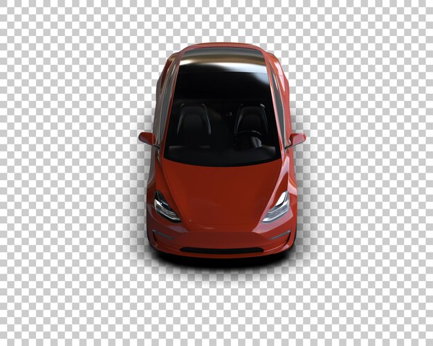 Ilustración de renderización 3D de automóviles modernos aislados en el fondo