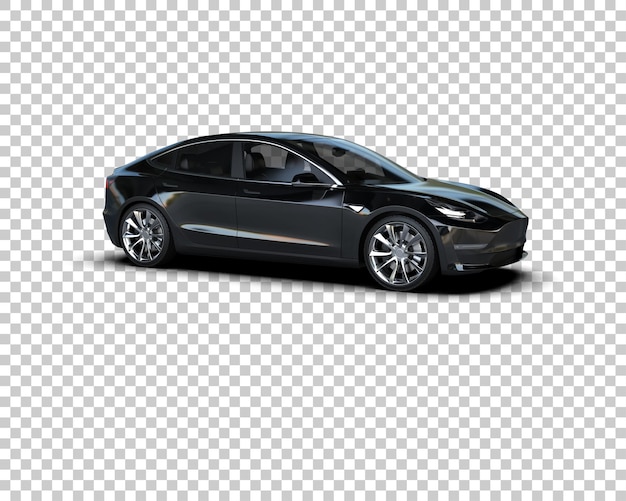 Ilustración de renderización 3D de automóviles modernos aislados en el fondo