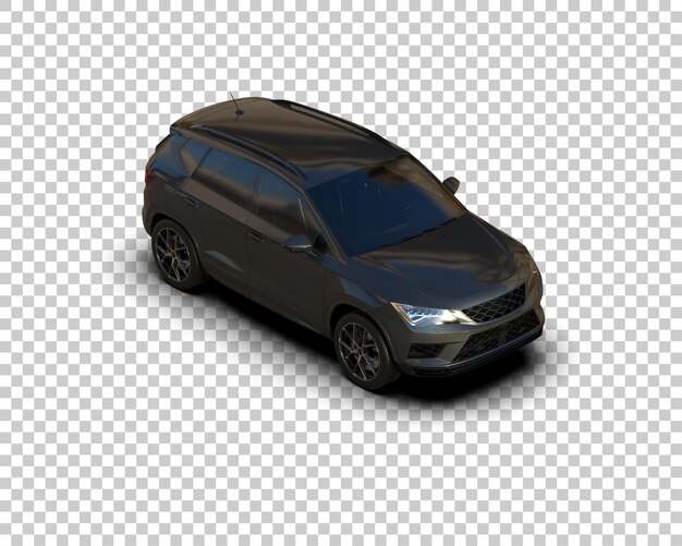 Ilustración de renderización 3D de automóviles modernos aislados en el fondo