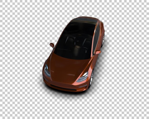 Ilustración de renderización 3D de automóviles modernos aislados en el fondo