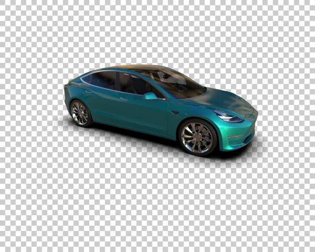 Ilustración de renderización 3D de automóviles modernos aislados en el fondo