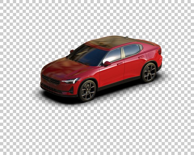 Ilustración de renderización 3D de automóviles modernos aislados en el fondo