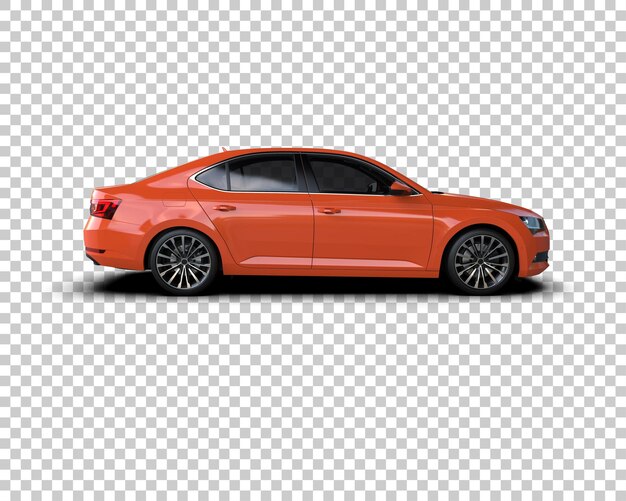 Ilustración de renderización 3D de automóviles modernos aislados en el fondo