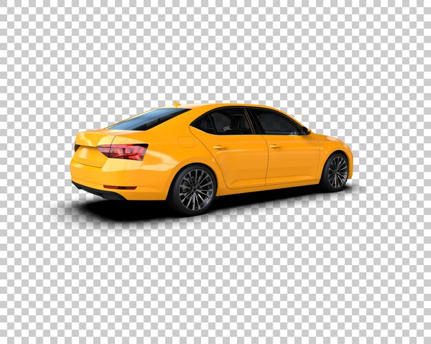 Ilustración de renderización 3D de automóviles modernos aislados en el fondo