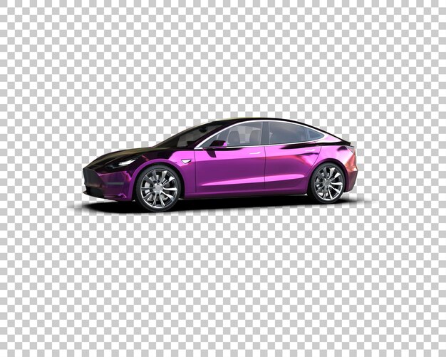 Ilustración de renderización 3D de automóviles modernos aislados en el fondo