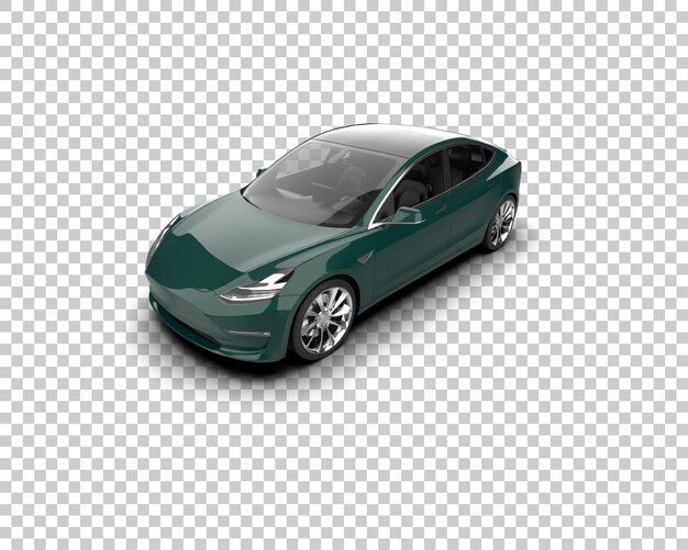 Ilustración de renderización 3D de automóviles modernos aislados en el fondo