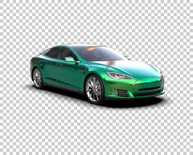 Ilustración de renderización 3D de automóviles modernos aislados en el fondo