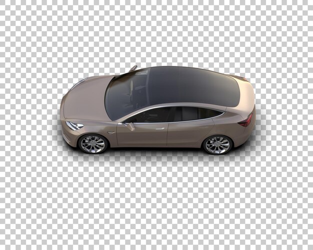 Ilustración de renderización 3D de automóviles modernos aislados en el fondo