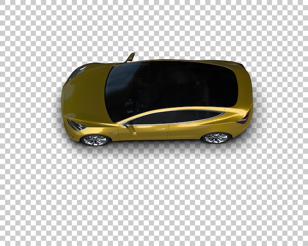 Ilustración de renderización 3D de automóviles modernos aislados en el fondo