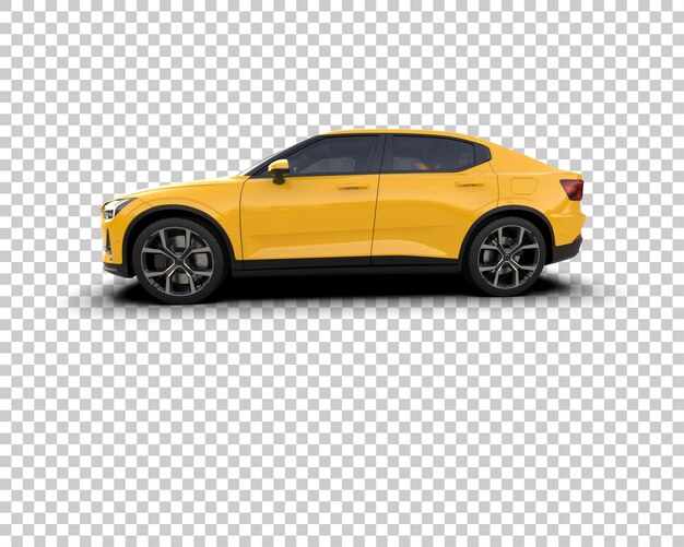 Ilustración de renderización 3D de automóviles modernos aislados en el fondo