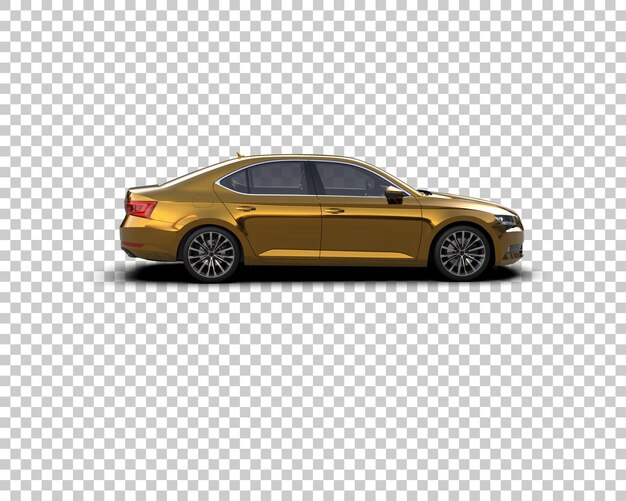 Ilustración de renderización 3D de automóviles modernos aislados en el fondo