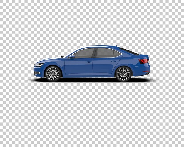 Ilustración de renderización 3D de automóviles modernos aislados en el fondo