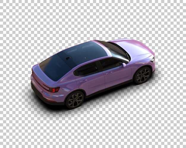 Ilustración de renderización 3D de automóviles modernos aislados en el fondo