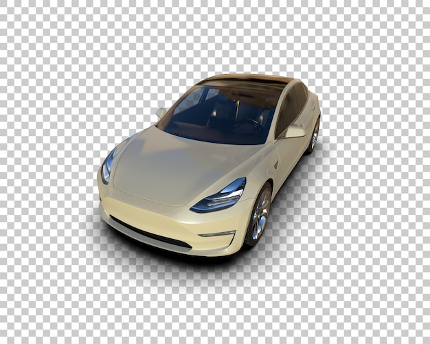 Ilustración de renderización 3D de automóviles modernos aislados en el fondo