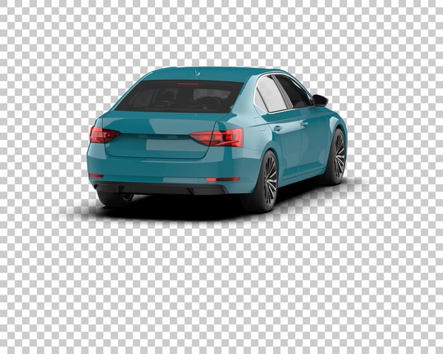 Ilustración de renderización 3D de automóviles modernos aislados en el fondo