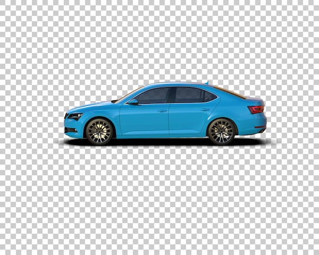 Ilustración de renderización 3D de automóviles modernos aislados en el fondo
