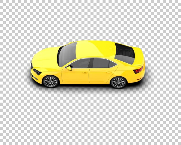 Ilustración de renderización 3D de automóviles modernos aislados en el fondo