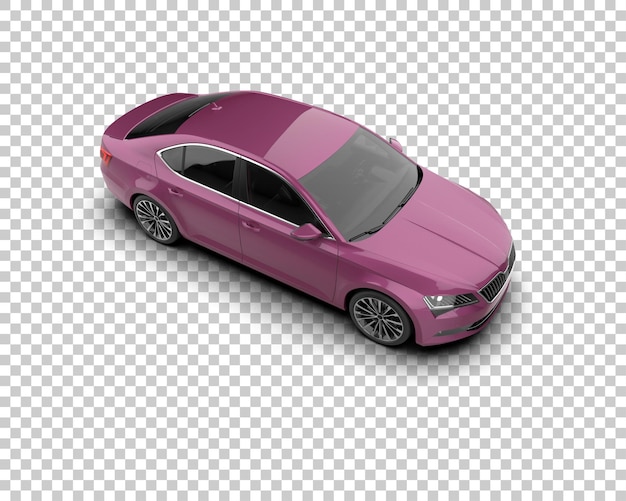 Ilustración de renderización 3D de automóviles modernos aislados en el fondo