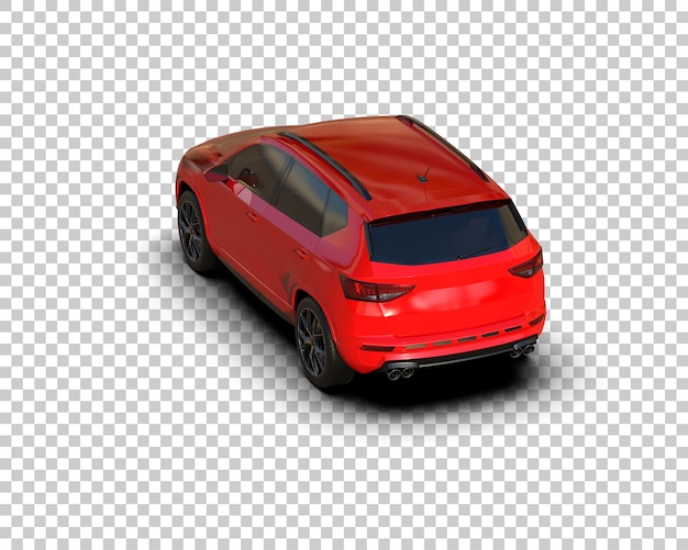 Ilustración de renderización 3D de automóviles modernos aislados en el fondo