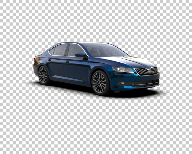 Ilustración de renderización 3D de automóviles modernos aislados en el fondo