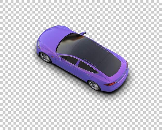 Ilustración de renderización 3D de automóviles modernos aislados en el fondo