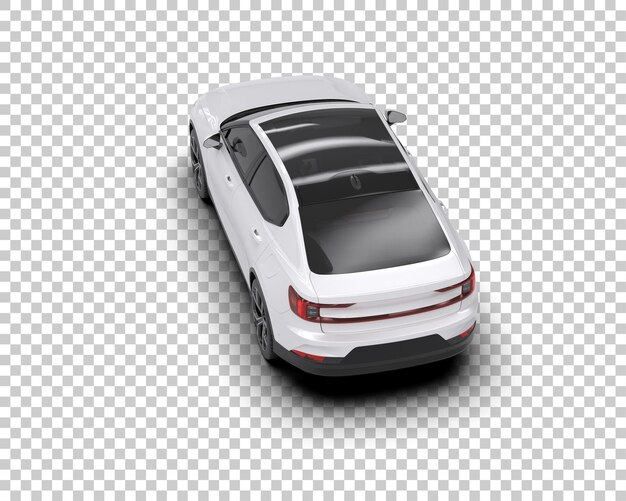 Ilustración de renderización 3D de automóviles modernos aislados en el fondo